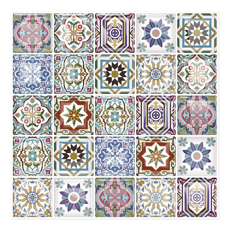 Lisslune | 12"x 12" Resin Mosaic Tiles Square Self-adhesive Tiles for Backsplash & Wall Tile