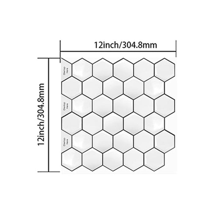 Lisslune | Square Peel and Stick PVC Tile 12" x 12" Peel and Stick Mosaic Tile 5-Pack