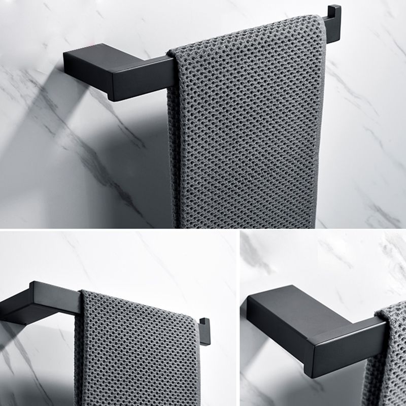 Lisslune | 5-piece Modernism Bathroom Accessory Set in Matte Black Stainless Steel