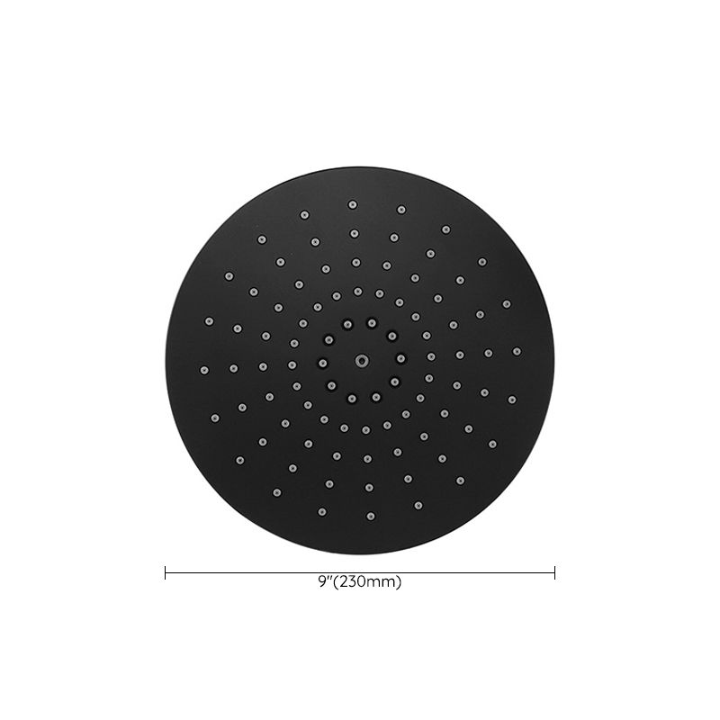Lisslune | Contemporary Black Round Showerhead Combo Rain Shower Hand Shower
