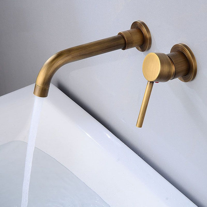 Lisslune | Wall mounted metal bathtub faucet single lever swivel bathtub tap trim