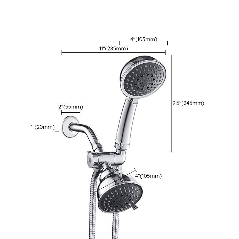 Lisslune | Traditional Style Shower Head Double Bathroom Shower Heads with Round Shape