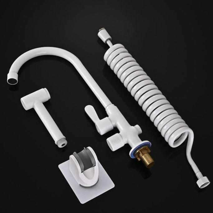 Lisslune | Single Cold Water Valve Uniform Color High Arc Deck Mounted Bathtub Faucet