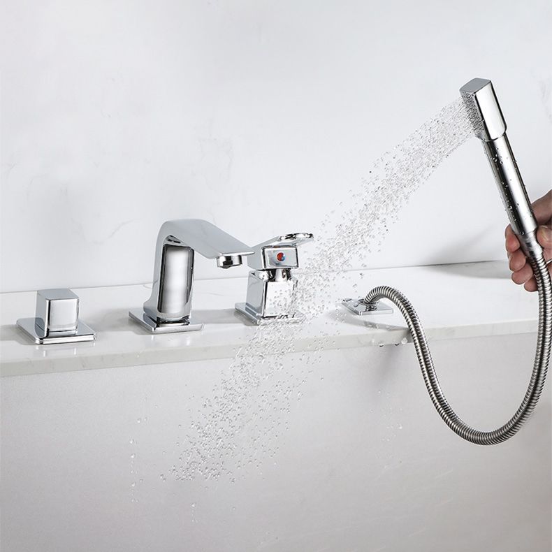 Lisslune | Bathroom Faucet Lever Handle Brass Hand Shower Sink Faucet