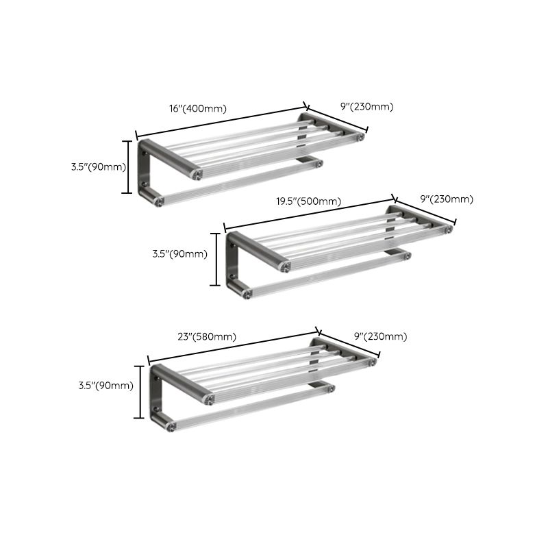 Lisslune | Modern Bathroom Set Gray Towel Rack Bathroom Shelf Bathroom Accessories Set