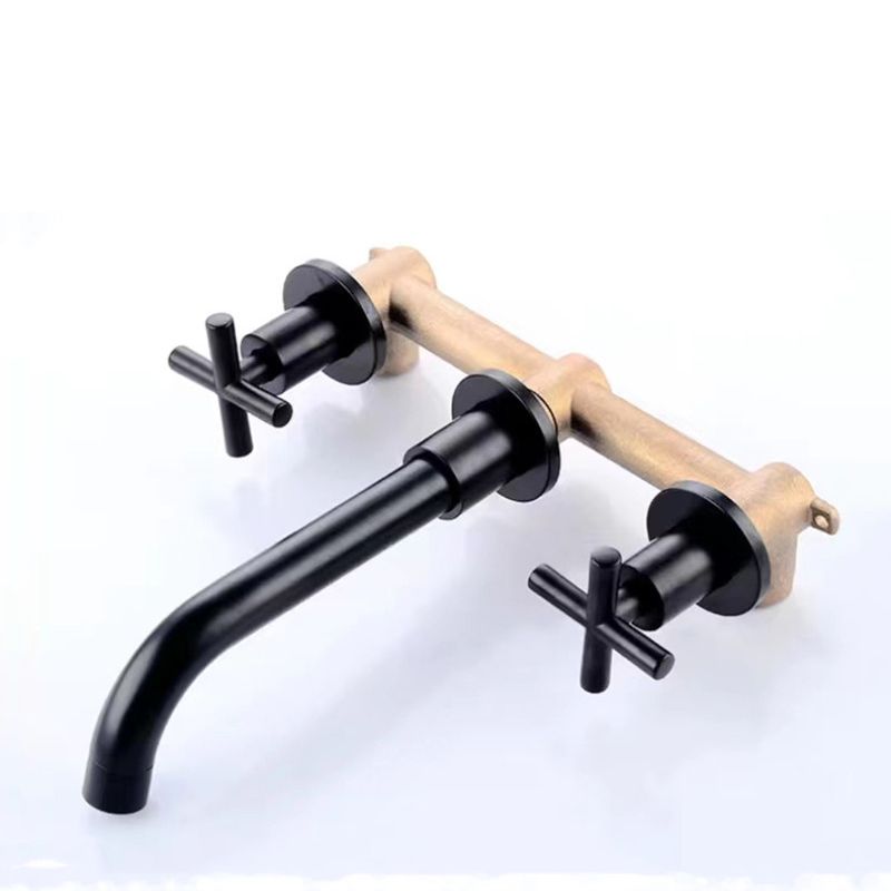 Lisslune | Modern 1 or 2 Handle Bathroom Sink Faucet Round Wall Mounted Bathroom Faucet.