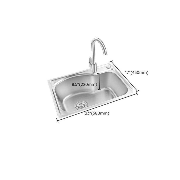 Lisslune | Modern Bar Prep Mirror Stainless Steel with Faucet Workstation Rack