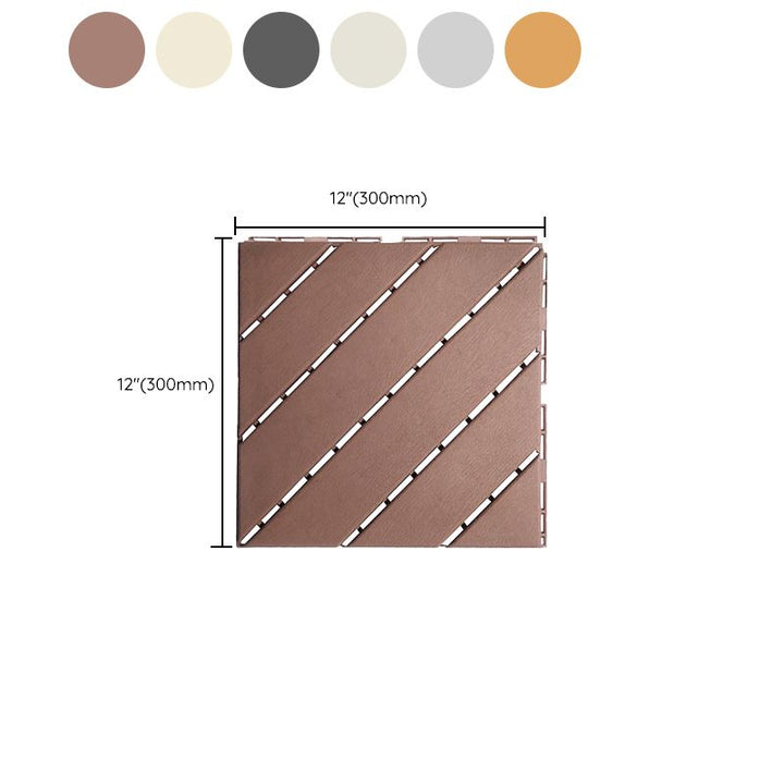 Lisslune | 4-Slat 12" X 12" PVC Floor Tiles Connection Installation Floor Tiles