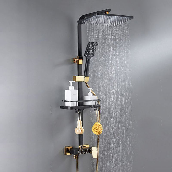 Lisslune | Modern Shower System Wall Mounted Stain Resistant Shower System with Hand Shower