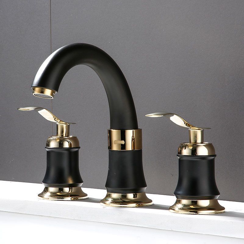 Lisslune | Modern Vessel Faucet Metal Lever Handles Low Arc Vessel Faucet for Home