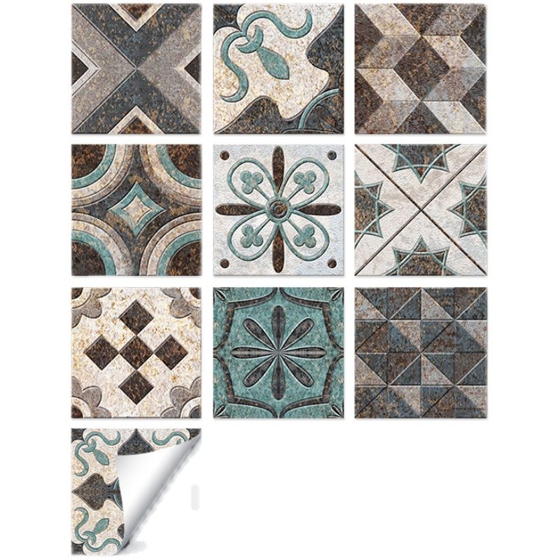 Lisslune | Square Peel & Stick Mosaic Tiles PVC Mosaic Tiles Wallpaper with Waterproof