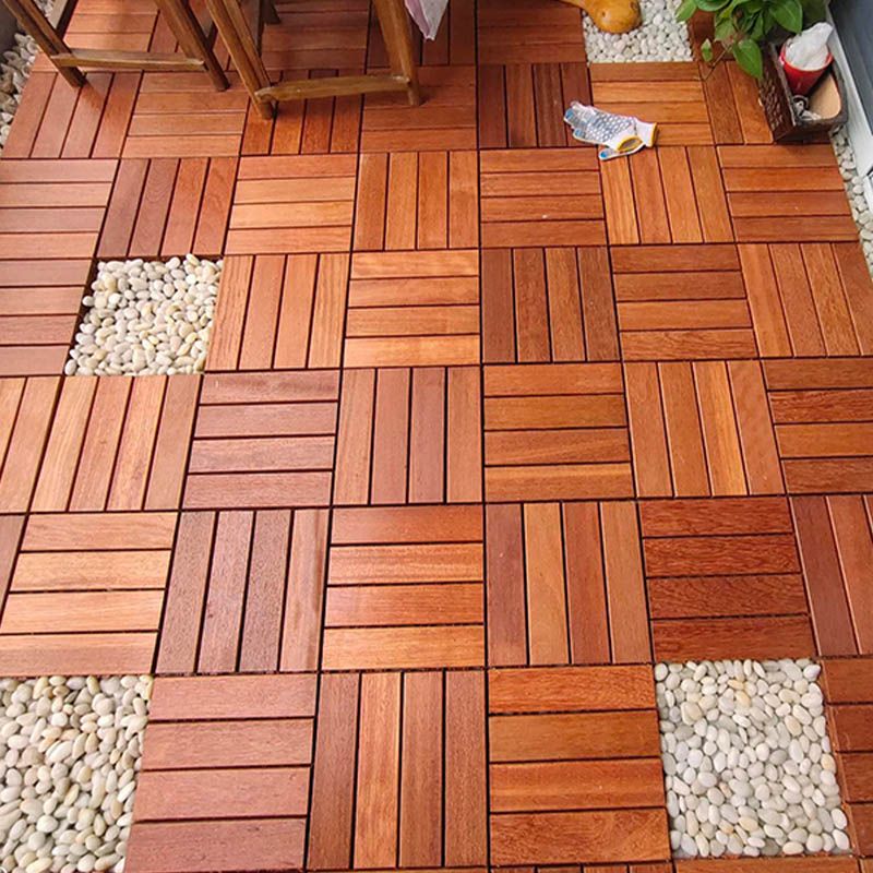 Lisslune | Classic Terrace Decking Natural Wood Waterproof Smooth Outdoor Flooring