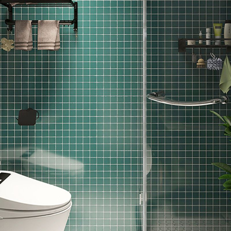 Lisslune | Square Mosaic Peel & Stick Tile in Green Water-resistant Mosaic Tile
