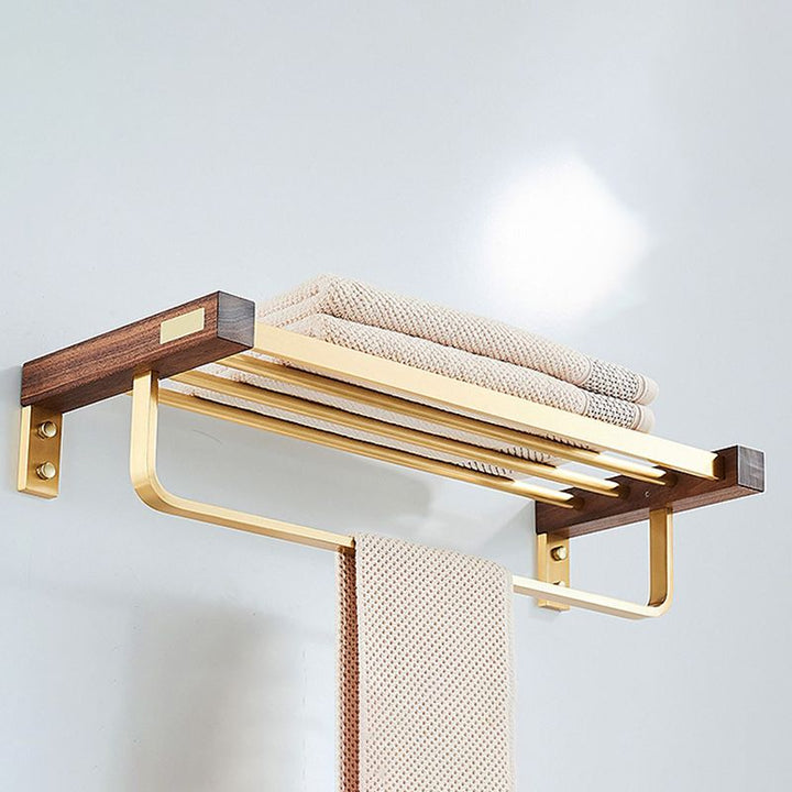 Lisslune | Modern Gold Bathroom Accessory Set Bathroom Shelf Paper Holder Bathroom Accessory Set