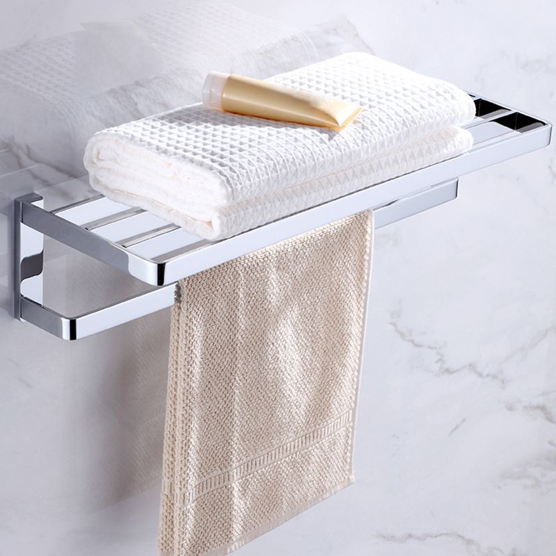 Lisslune | Chrome brass modern bathroom accessory set with towel bar/ ring/ paper holder & bathrobe hook