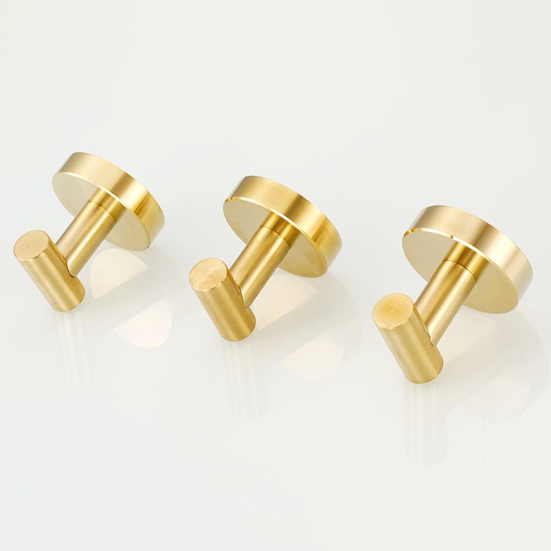 Lisslune | Modern Bathroom Accessory Set Metal Coat Hooks in Polished Chrome/Gold