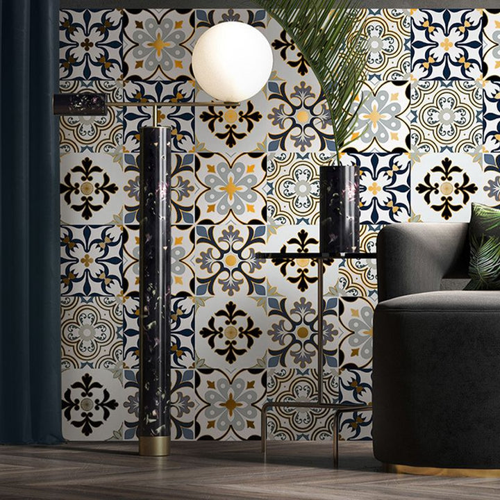 Lisslune | PVC Square Peel & Stick Mosaic Tile Multi-Colors Kitchen and Bathroom Single Tile