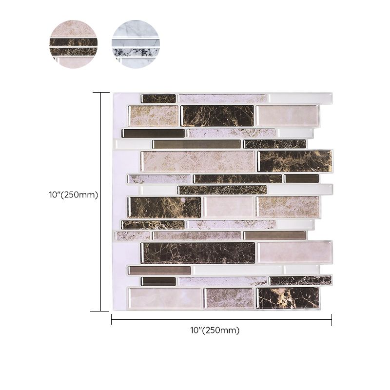 Lisslune | Modern Peel and Stick Wall Tile PVC Offset Joint Peel and Stick Wall Tile