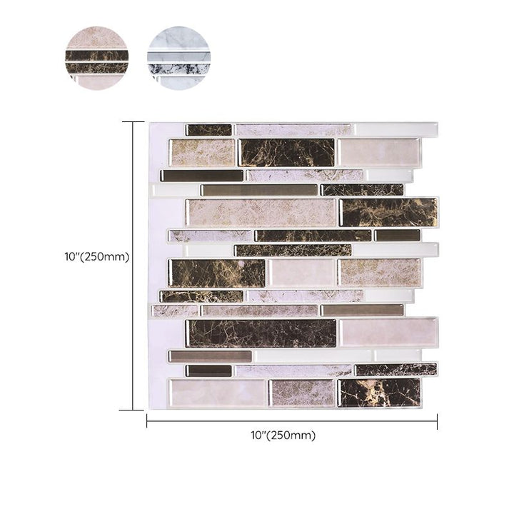 Lisslune | Modern Peel and Stick Wall Tile PVC Offset Joint Peel and Stick Wall Tile