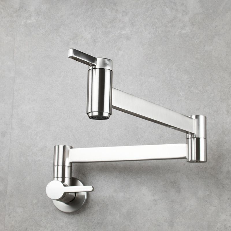 Lisslune | 1-handle brushed nickel widespread faucet 1 hole wall-mounted bathroom faucet with brass