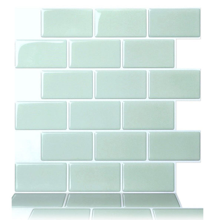Lisslune | Modern Peel and Stick Wall Tile PVC Offset Joint Peel and Stick Wall Tile