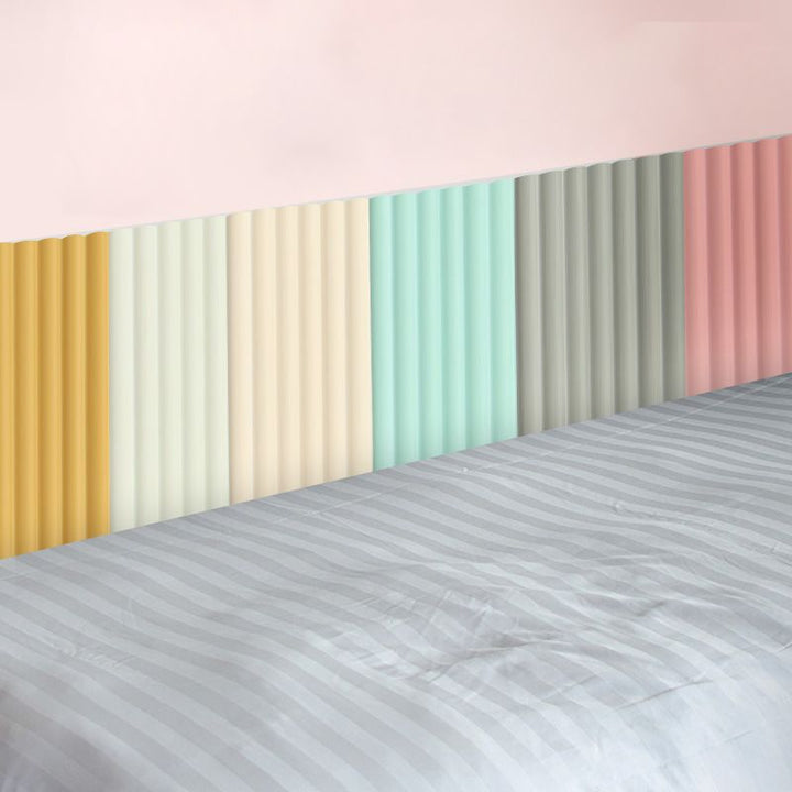 Lisslune | Color Block Upholstery Wall Panel Self-adhesive Foam Interior Wall Tile