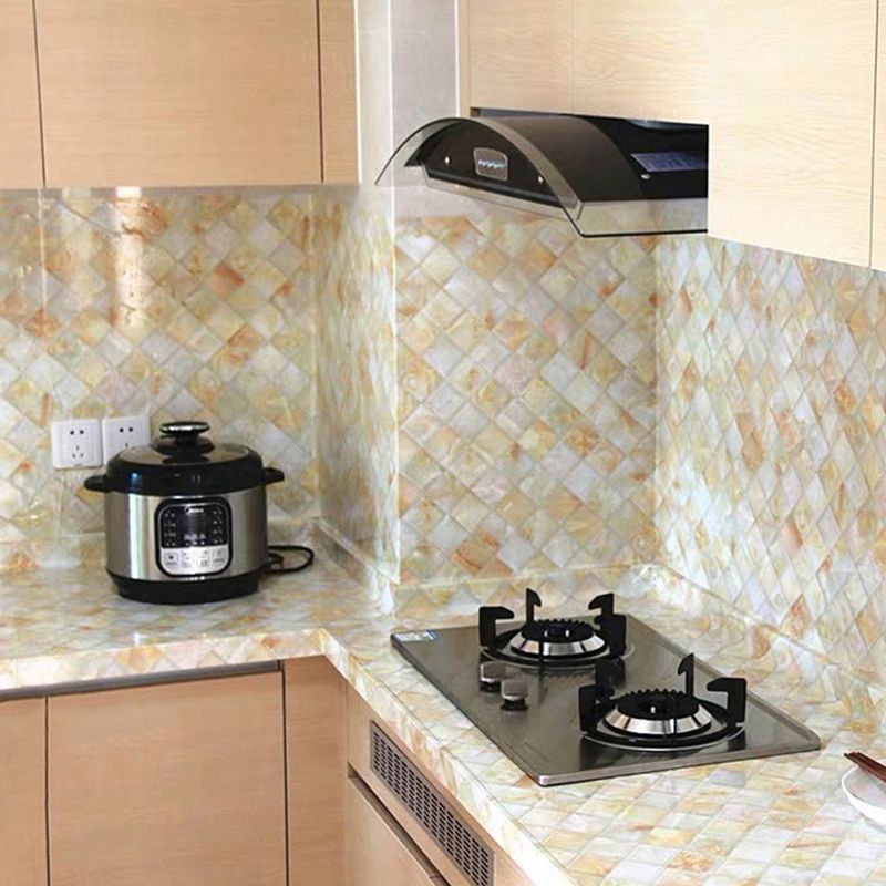 Lisslune | Rectangular Peel & Stick Mosaic Tile Modern PVC Peel & Stick Field Tile