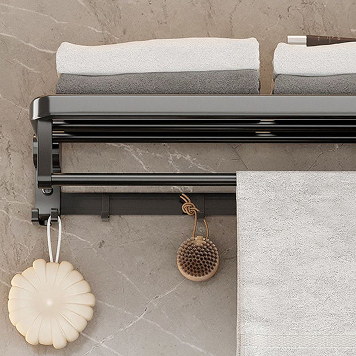 Lisslune | Traditional Aluminum Bathroom Accessories Set Black Bathroom Accessories Kit