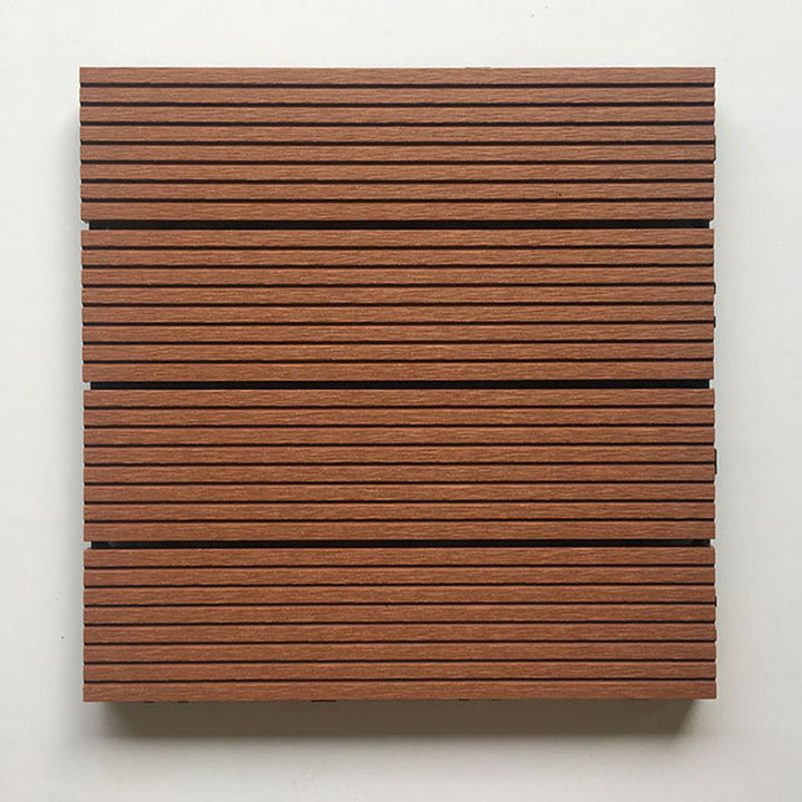 Lisslune | Contemporary Engineered Floor Tile Wire-Brushed Click-Lock Wood Floor for Patio Garden