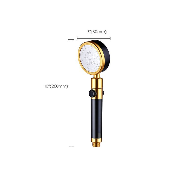 Lisslune | Modern Metal Hand Shower in Black Water efficient round Shower Head