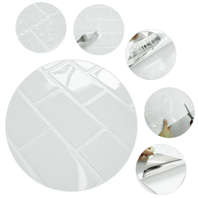 Lisslune | Subway Tile Wallpaper Plastic Waterproof Removable & Stick Subway Tile