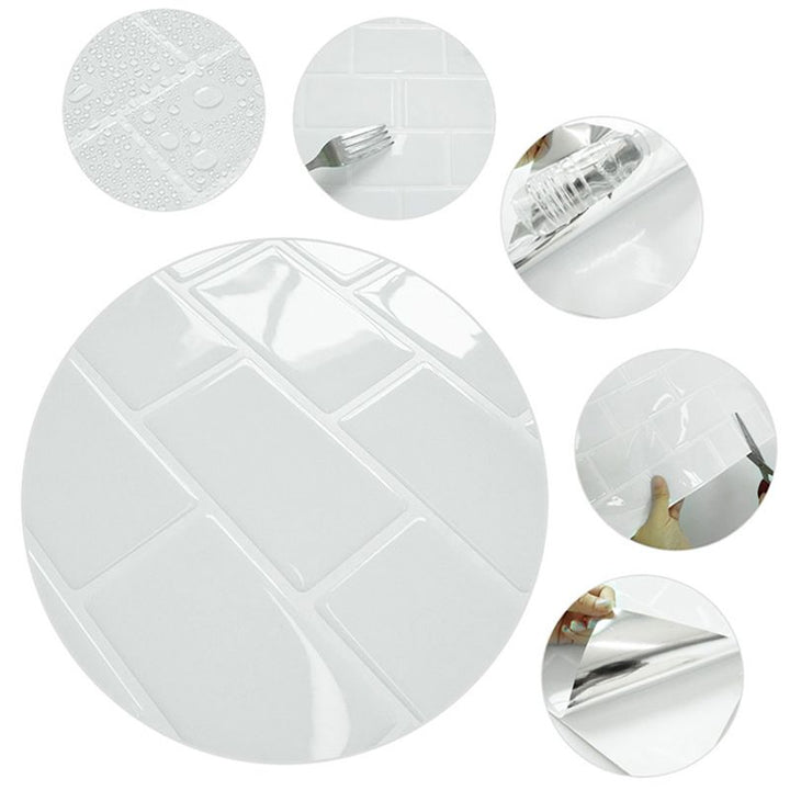 Lisslune | Subway Tile Wallpaper Plastic Waterproof Removable & Stick Subway Tile