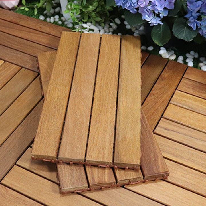 Lisslune | Basic Wood Tiles Composite Pavers Tiles for Outdoor Patio