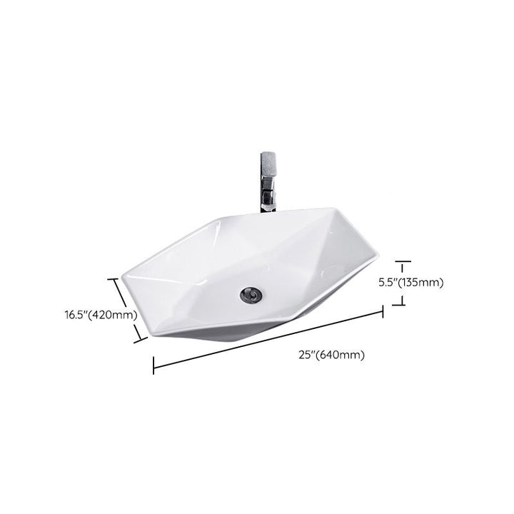 Lisslune | Modern Basin Solid Color Porcelain Sink