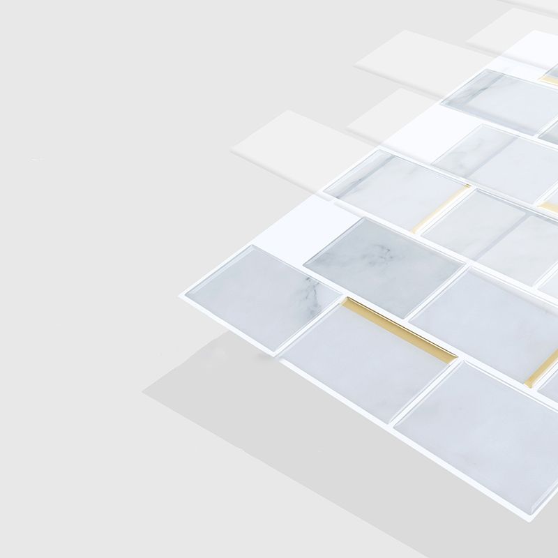Lisslune | Mosaic Tile Peel & Stick Tile PVC Kitchen Backsplash Peel and Stick Wall Tile