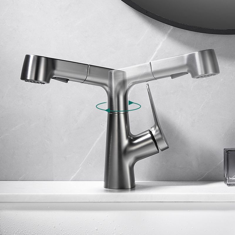 Lisslune | 1-Handle Brush Nickel Widespread Faucet Single Hole Bathroom Vessel Faucet with Brass