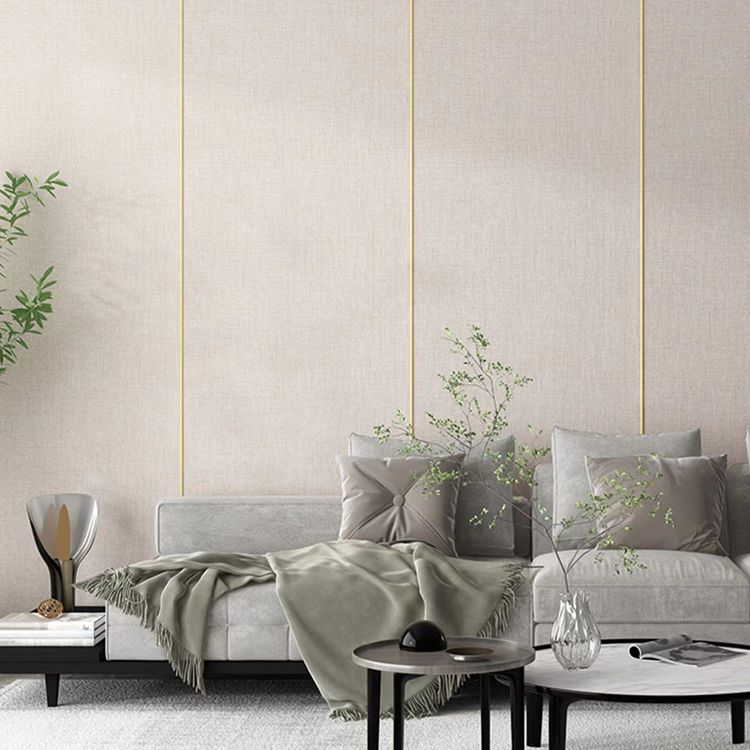 Lisslune | Contemporary Style Wall Panel Linen Living Space Peel and Stick Wall Covering