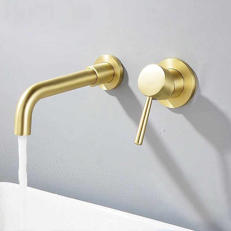 Lisslune | Wall mounted metal bathtub faucet single lever swivel bathtub tap trim