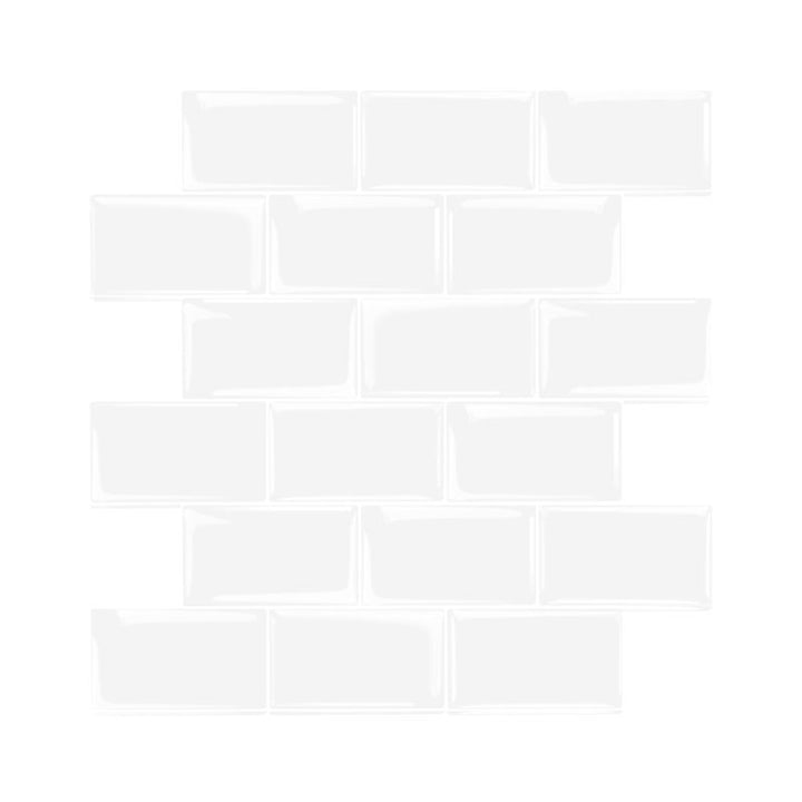 Lisslune | Peel and Stick Tiles Rectangular Stain Resistant PVC Subway Peel and Stick Tiles for the Kitchen