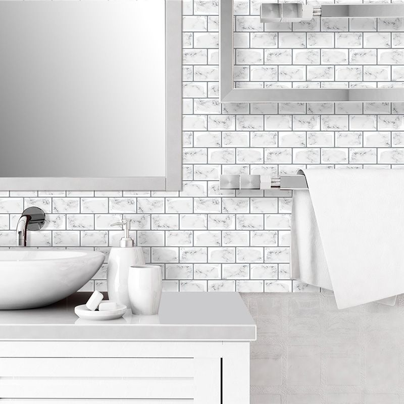 Lisslune | Peel and Stick Tiles Rectangular Stain Resistant PVC Subway Peel and Stick Tiles for the Kitchen
