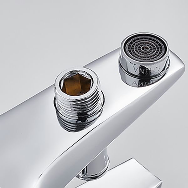 Lisslune | Contemporary Wall Mounted Bathroom Faucet Lever Handles 2-Hole Faucet Brass Faucet
