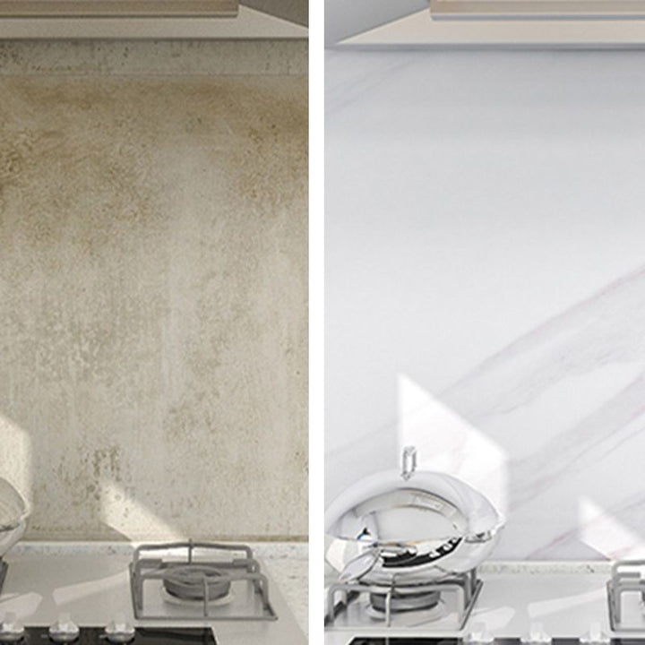 Lisslune | Modern Splash Guard Tile Waterproof Marble Print Peel and Stick Tile for the Kitchen