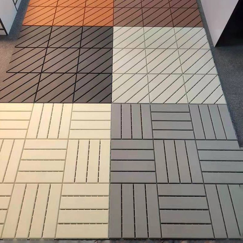 Lisslune | 4-Slat 12" X 12" PVC Floor Tiles Connection Installation Floor Tiles