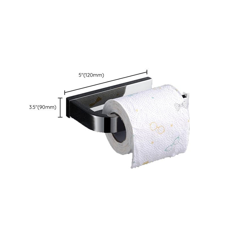 Lisslune | Polished Chrome Modern Bathroom Accessory Set made of Stainless Steel Towel Holder/Soap Dish