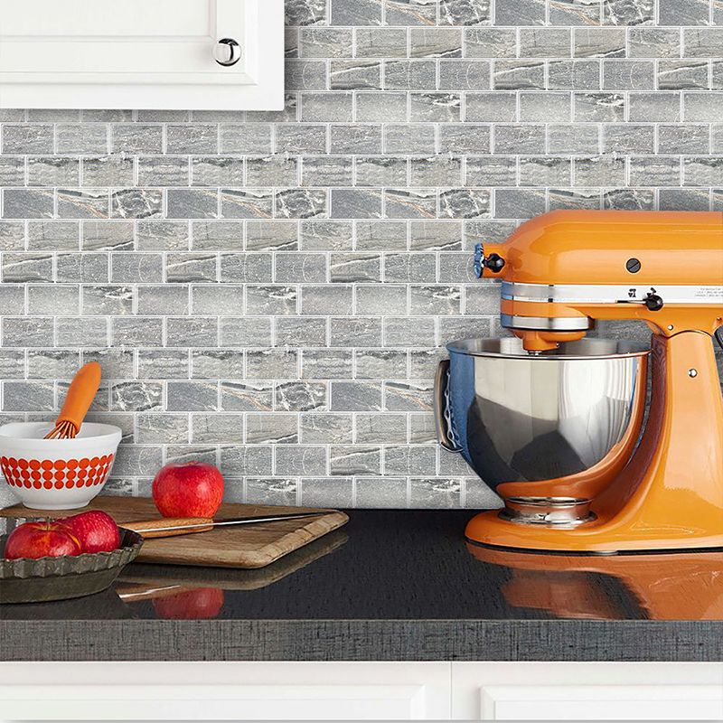 Lisslune | Peel and Stick Tiles Subway Rectangle Waterproof PVC Tile-Peel & Stick for the Kitchen 10-Pack