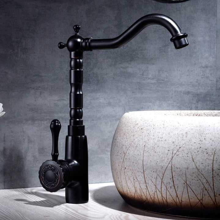 Lisslune | Glam Style Basin Faucet with Swivel Spout and Lever Handle