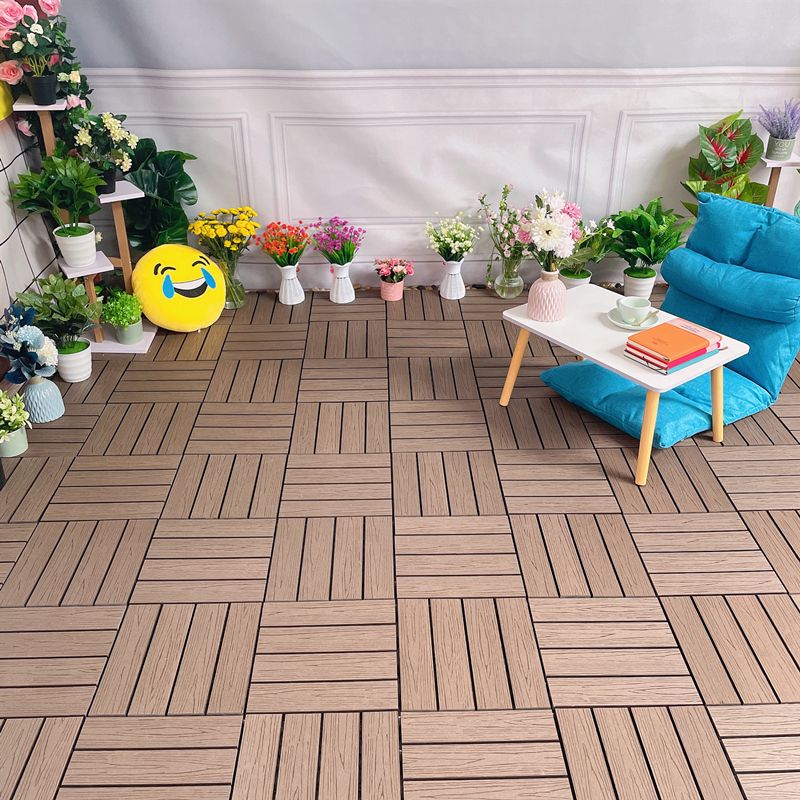 Lisslune | Modern Style Wood Floor Corrosion Protection Square Outdoor Wood Floor