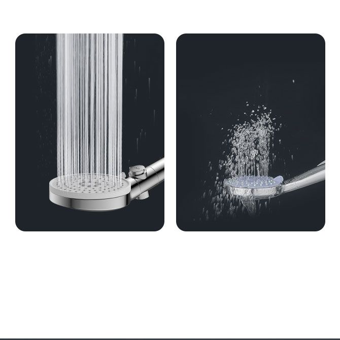 Lisslune | Contemporary Hand Shower Round Shower Head Combo in Silver