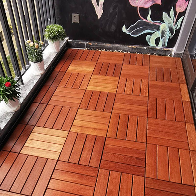 Lisslune | Classic Terrace Decking Natural Wood Waterproof Smooth Outdoor Flooring