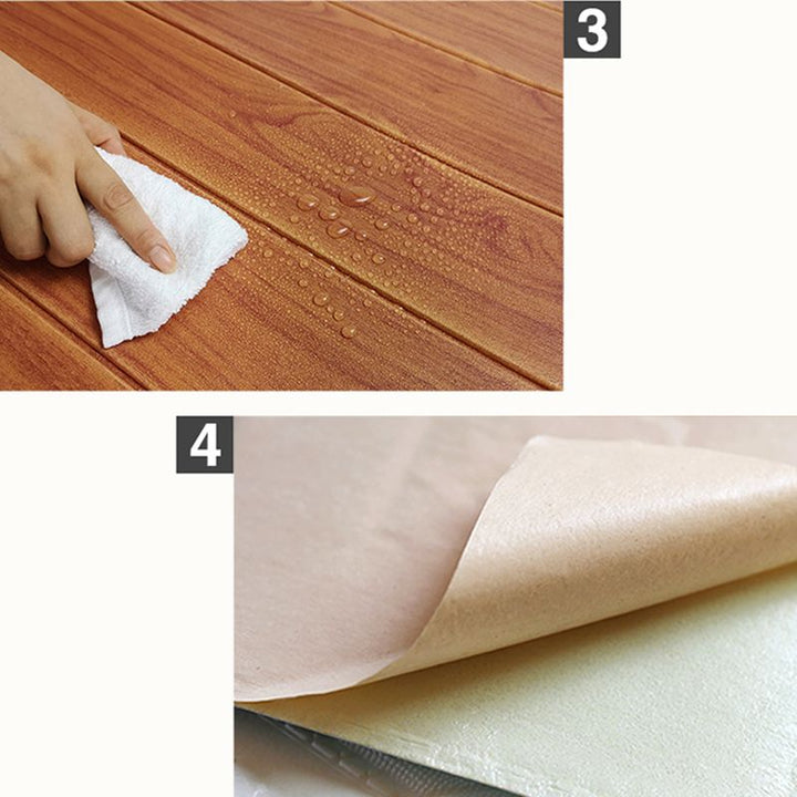 Lisslune | Waterproof Wall Paneling Peel and Stick Wood Look Design Wall Paneling